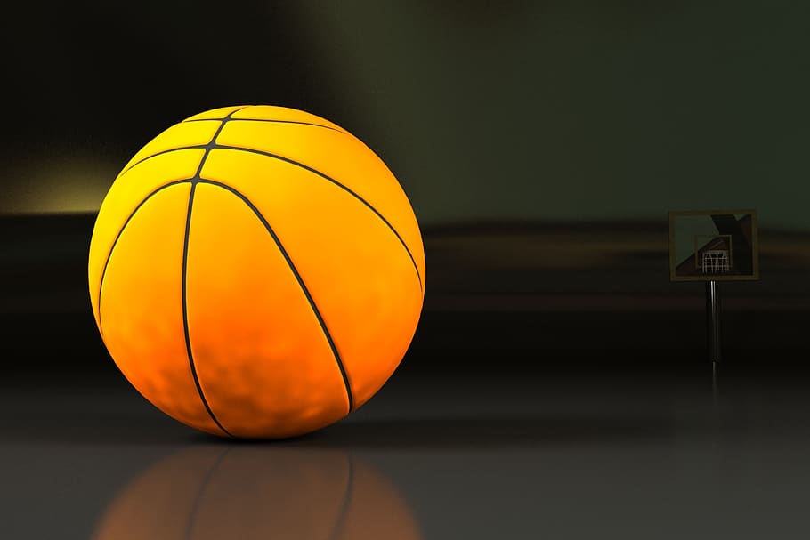 ball, competition, sport, basketball, orange color, basketball - sport, sphere, indoors, shape, lighting equipment