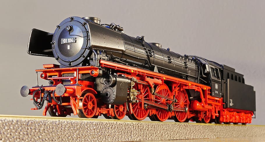 steam locomotive, model, model railway, scale h0, toys, einheitslok, br01, br 01, new building boilers, express train