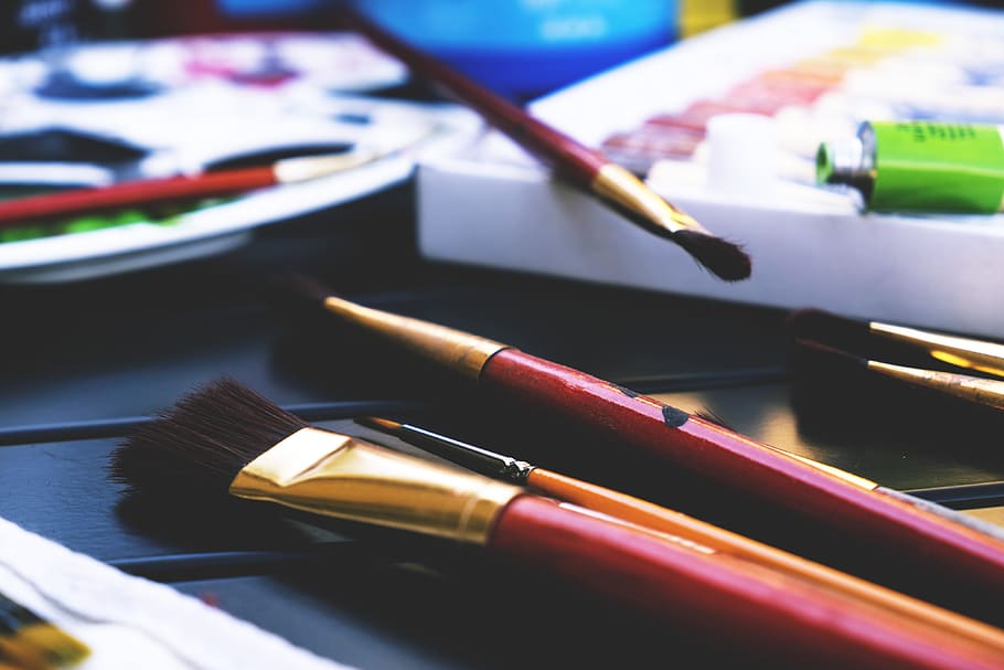 art paint brushes, various, art, artist, artistic, brush, brushes, creative, creativity, paint
