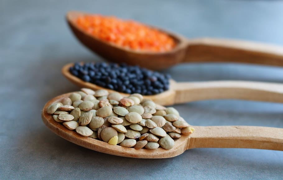 lentils, three, colors, close up, diet, healthy, ingredients, legumes, vegan, vegetarian