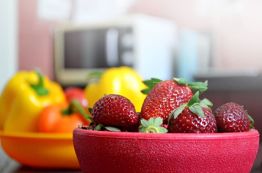 fresas, comida, frutas, cocina, Fruta, alimentación saludable, fresa, comida y bebida, baya, bienestar
