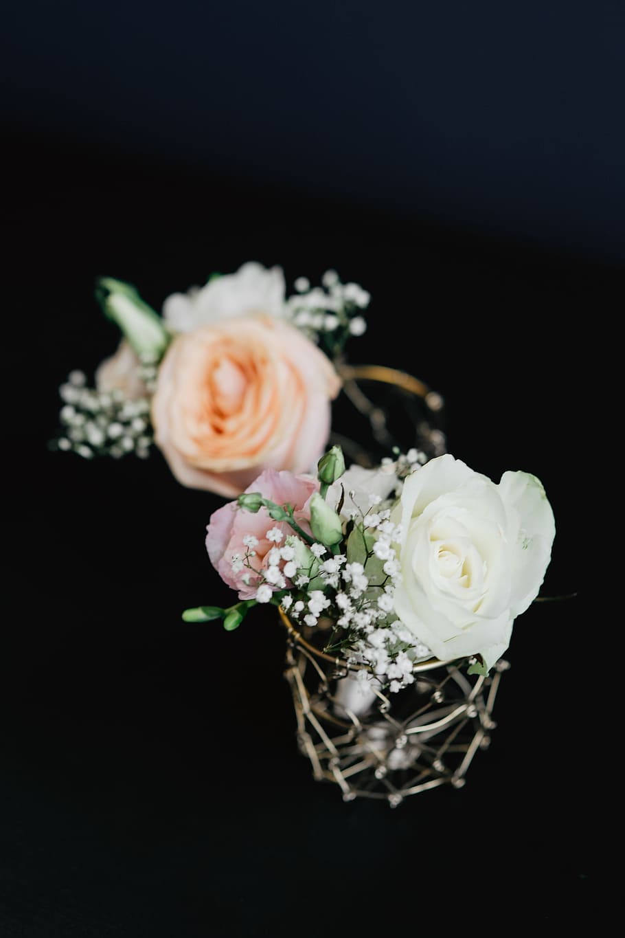 flores do casamento, flores, casamento, buquê, bouqet, flor, planta de florescência, fundo preto, rosa, frescura