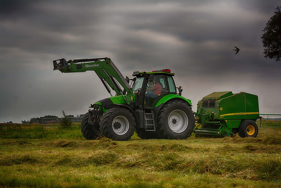 deutz, wage operating, nature, agriculture, cattle feed, working machine, rheiderland include a, harvester, agricultural machine, tug
