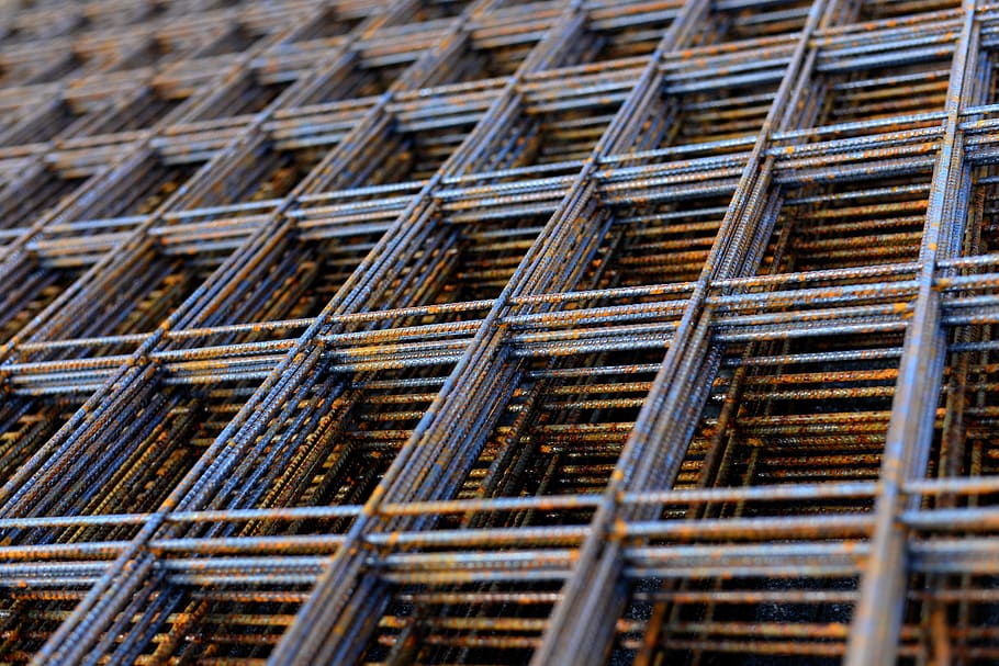 welded wire mesh, structural steel matt, building material, steel for construction, steel, material, construction material, structure, rusty, construction work