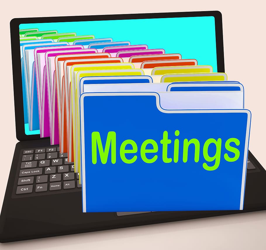 meetings folders laptop meaning, talk, discussion, conference, agenda, agm, assemble, assembly, business, business meet