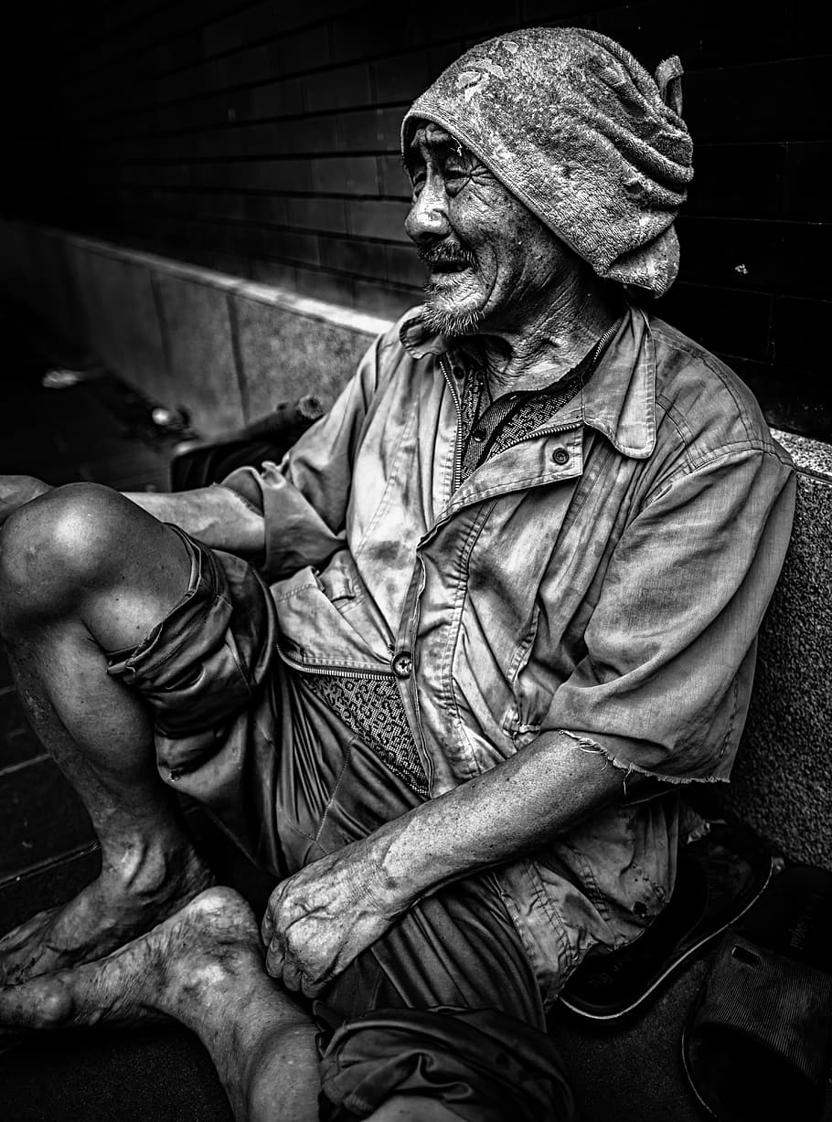 homeless, beggar, poverty, man, portrait, sad, life, hunger, problem, society