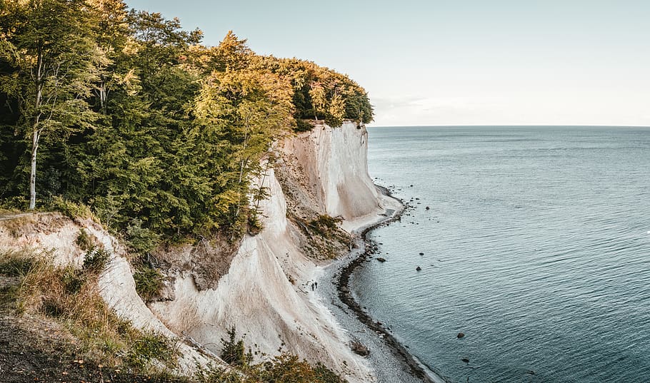 rügen, white cliffs, baltic sea, sea, rock, nature, coast, chalkboard, cliffs, water