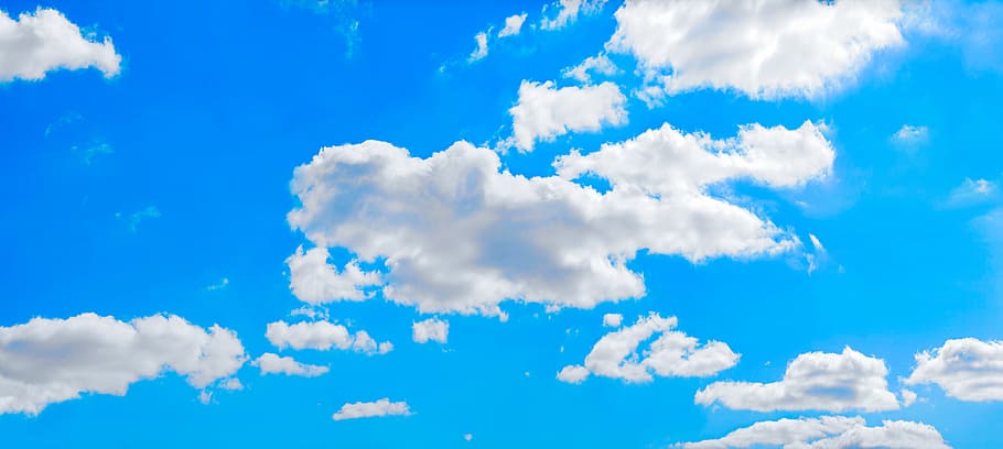 sky, blue, cloud, heaven, background, clear, sun, white, cumulonimbus, outdoor