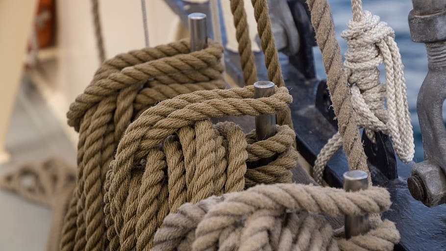 rope, knot, tied, boat, nautical, sea, seafaring, sailing, line, twine