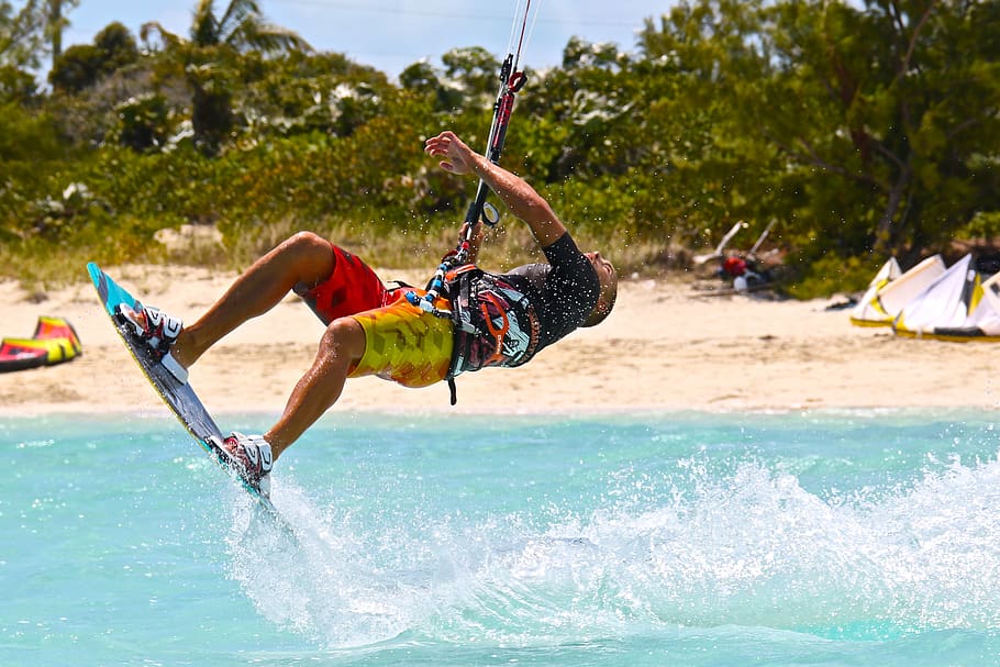 kitesurfing, kiteboarding, kite, sport, wind, sea, surf, water, kite surf, surfer