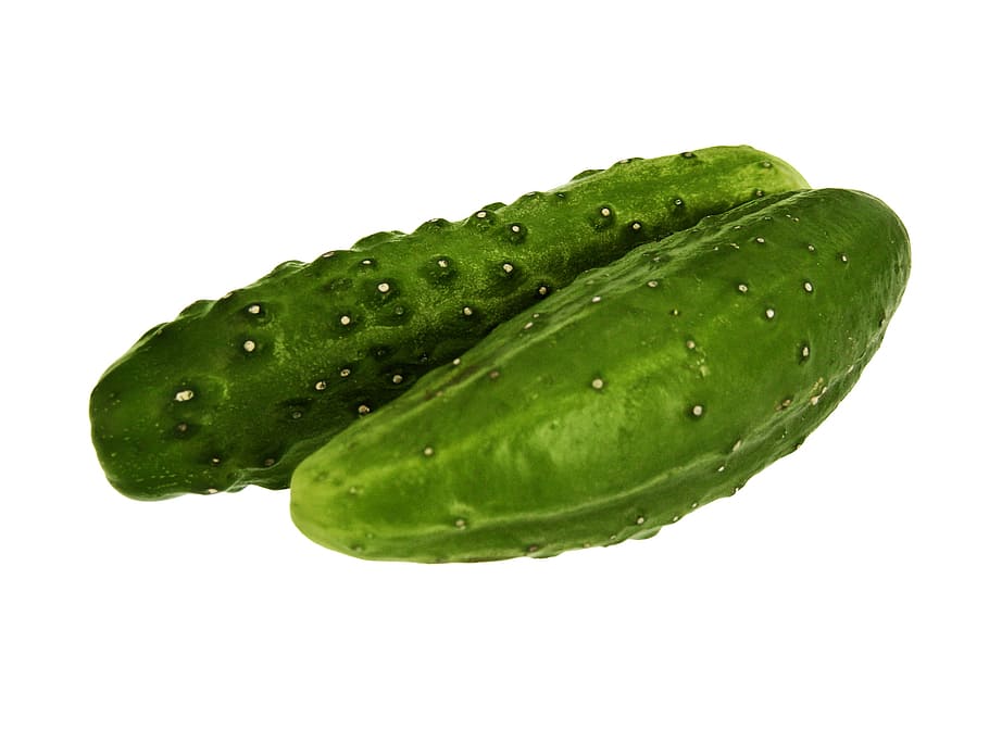 cucumbers, closeup, isolated, vegetarian, nobody, natural, vegan, green, white, close-up
