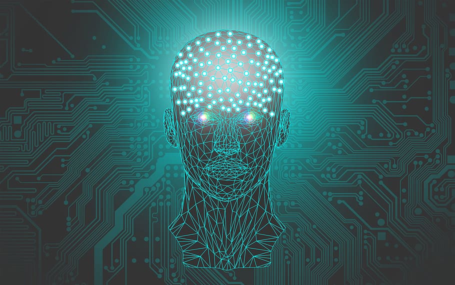 Concepto de inteligencia artificial, avanzado, ai, anatomía, artificial, cuerpo, cerebro, ondas cerebrales, central, cerebral