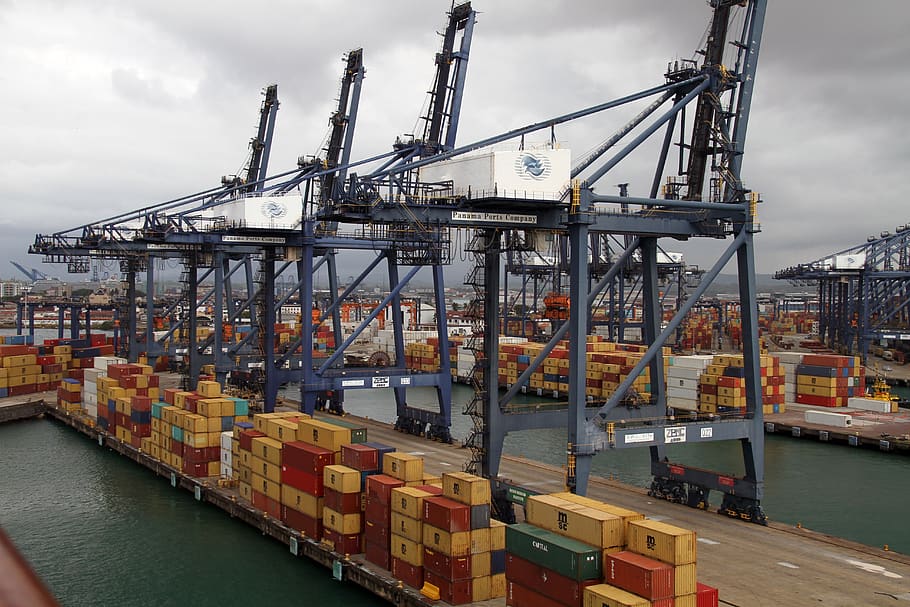 Canal de Panamá, puerto, contenedores, comercio, industria, agua, envío, transporte de carga, transporte, muelle