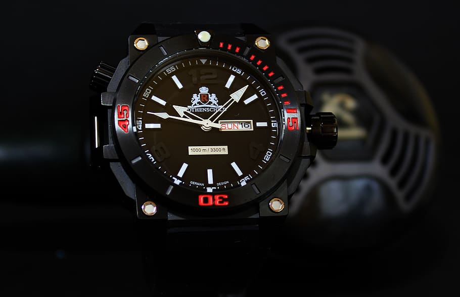 reloj, buzo, buceo, reloj de pulsera, relojes, negro, edición limitada, resistente al agua, fuerte, profundo
