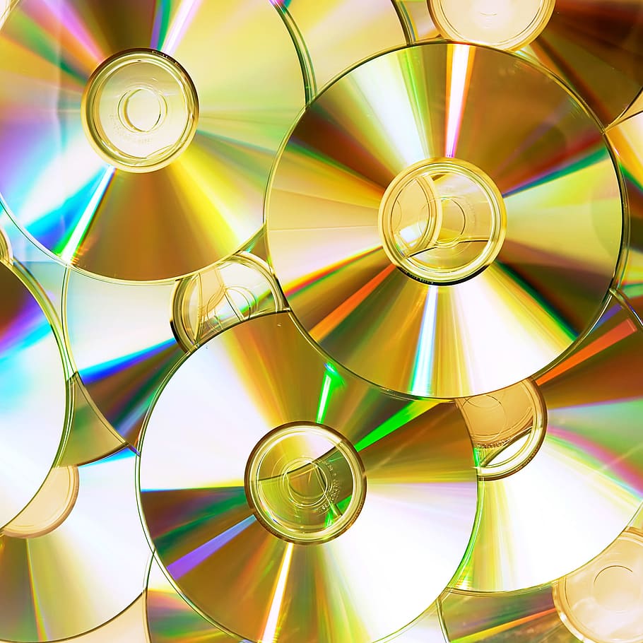 cd, música, dvd, compact, ray, disco, coleção, muitos, cópia, em branco