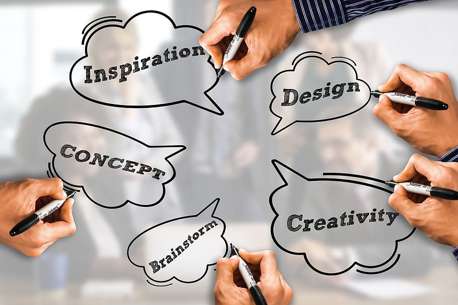 tangan, menulis, pena, bisnis, kreativitas, strategi, inspirasi, desain, pemasaran, perusahaan