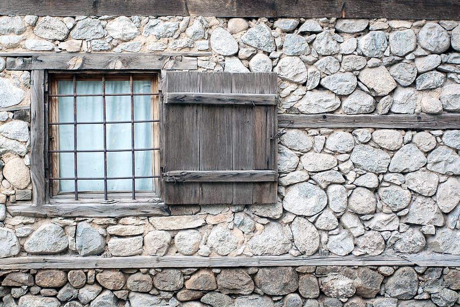 wall, windows, architecture, house, the building, old, stone, facade, design, texture