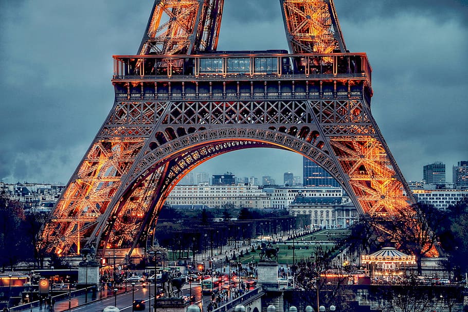 tempat, tengara, arsitektur, struktur, Paris, Eropa, eiffel, menara, struktur buatan, tujuan perjalanan