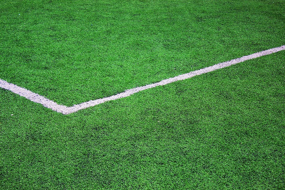 futebol, campo, grama, marcação, verde, sociedade, grama artificial, travar, objetivo, goleiro