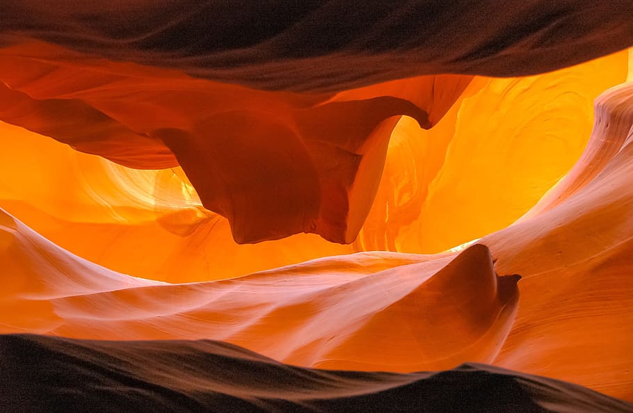 rock, color, trace, erosion, form, orange, canyon, light, antelope canyon, arizona