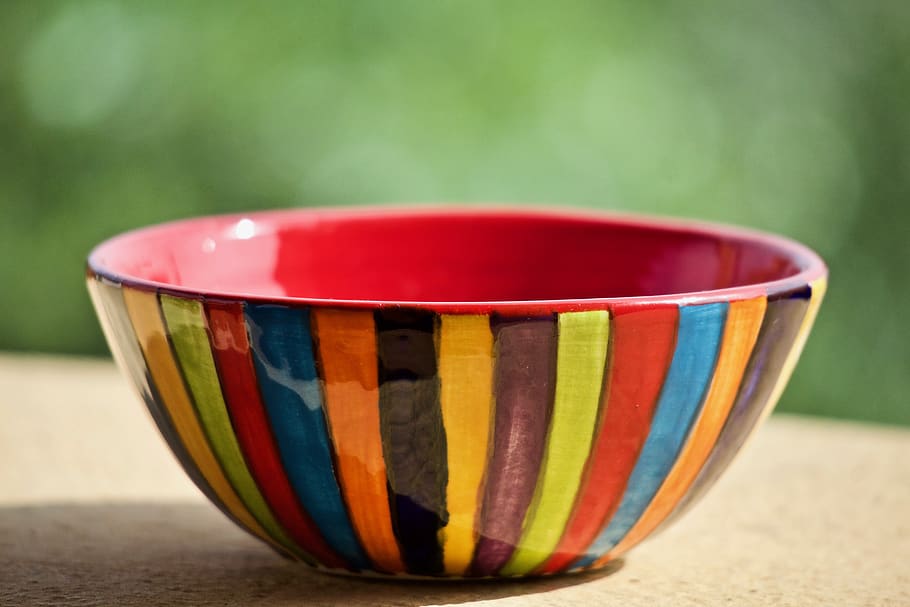 bowl, ceramics, vase, decoration, colorful, pottery, art, dish, glazed, container