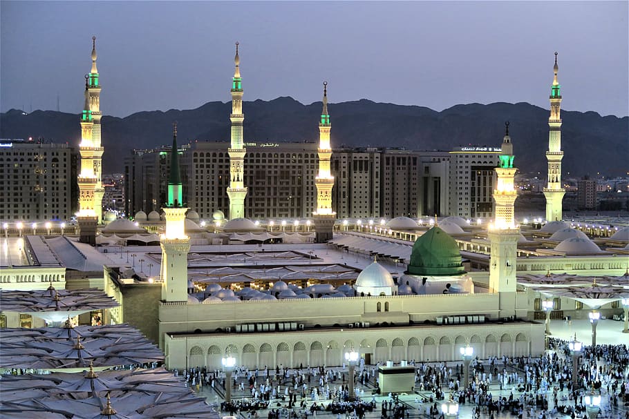 medinei to minevver, masjid nabawi, religion, islam, city, architecture, travel, minaret, building exterior, built structure