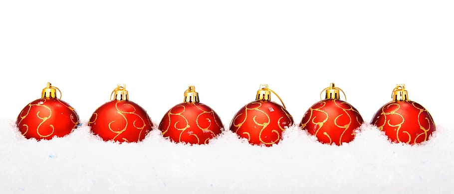 merah, bola, perhiasan, pernak-pernik, natal, close-up, desember, dekorasi, menghias, dekoratif