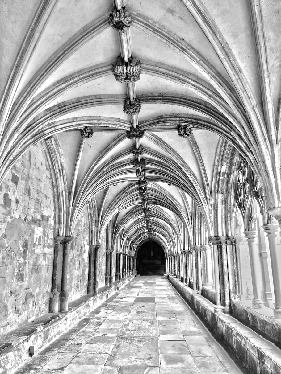 vault, gang, architecture, building, old, cloister, arch, historically, stones, monastery