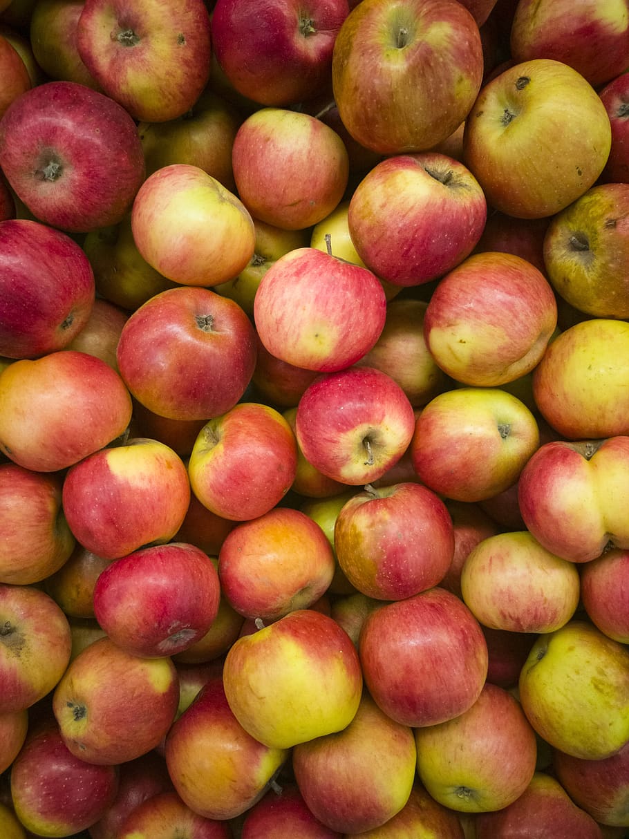 apel, pasar, buah, makanan, minggu, segar, sehat, lezat, pertanian, buah-buahan