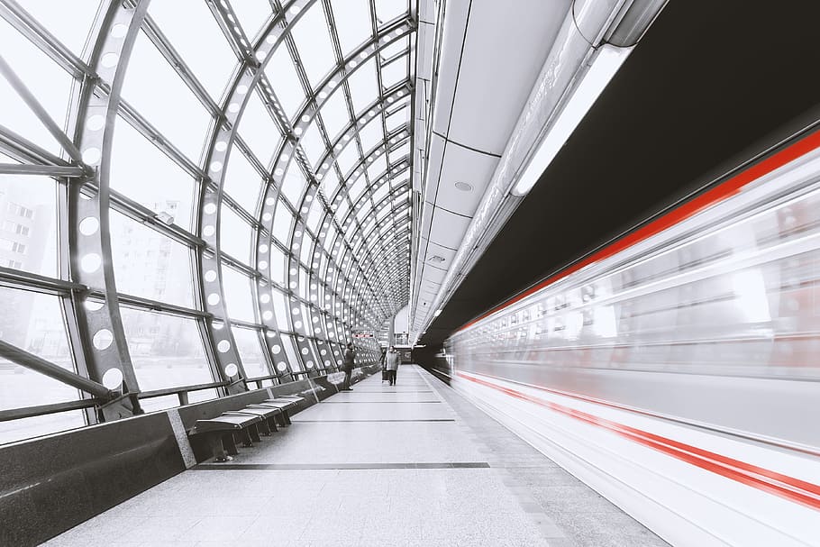 beautiful, architectural, subway station, station., motion, architecture, blurred motion, transportation, built structure, speed