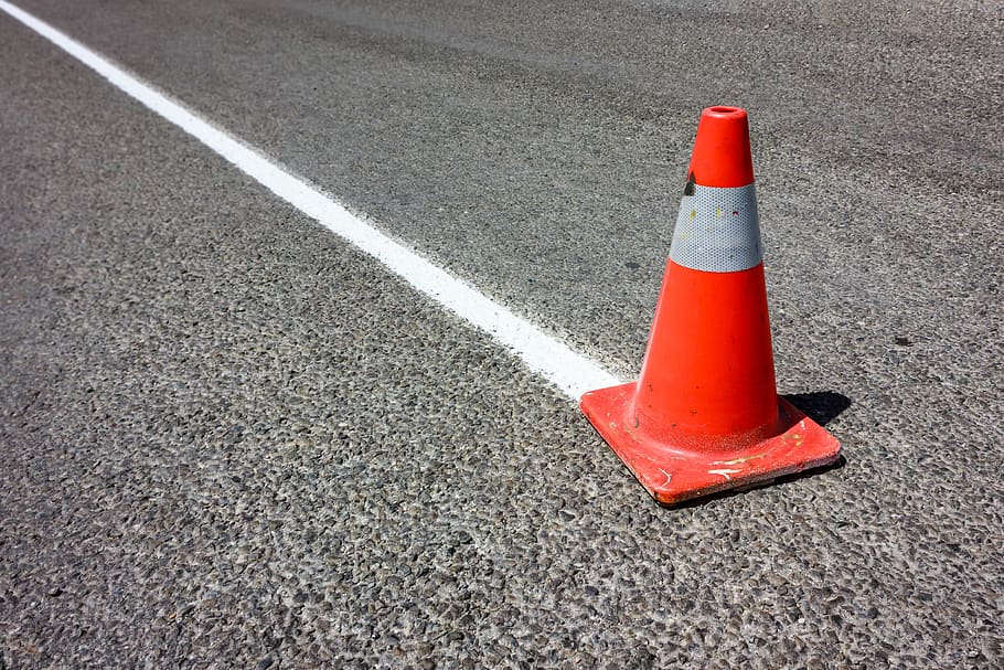 construction, cone, cones, alert, danger, sign, signage, road, street, road markings