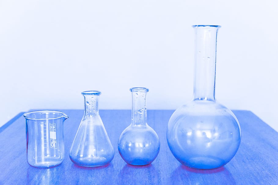 science lab experiment, various, biology, research, science, blue, scientific experiment, laboratory, studio shot, indoors