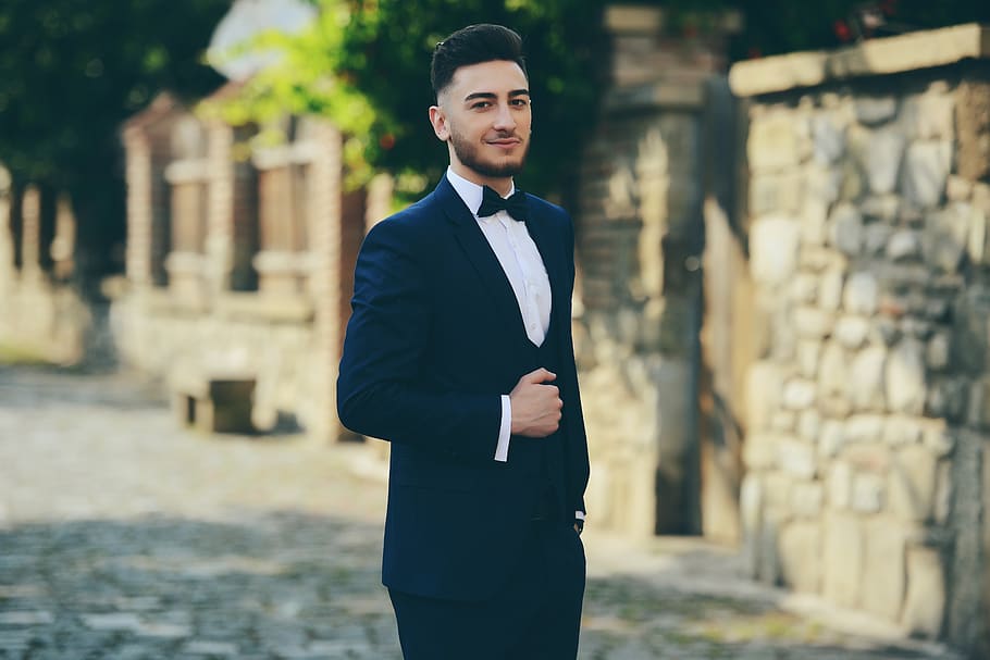 prom, suit, bowtie, male, teenager, gentleman, handsome, architecture, standing, young adult