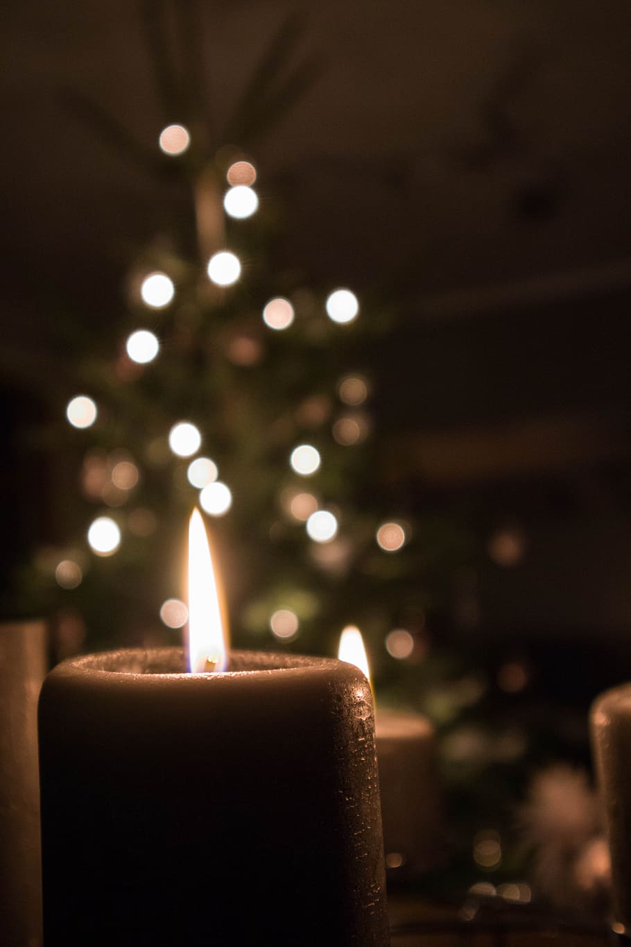 vela, navidad, luz, ambiente, motivo navideño, adviento, adornos navideños, iluminado, llama, fuego