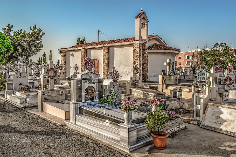 cemetery, church, christianity, religion, orthodox, ayios thomas, paralimni, cyprus, architecture, built structure