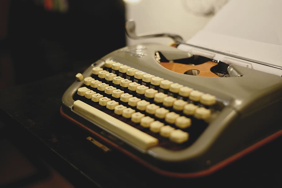 typewriter, mechanical, retro, write, writer, letters, keyboard, nostalgia, author, journalism