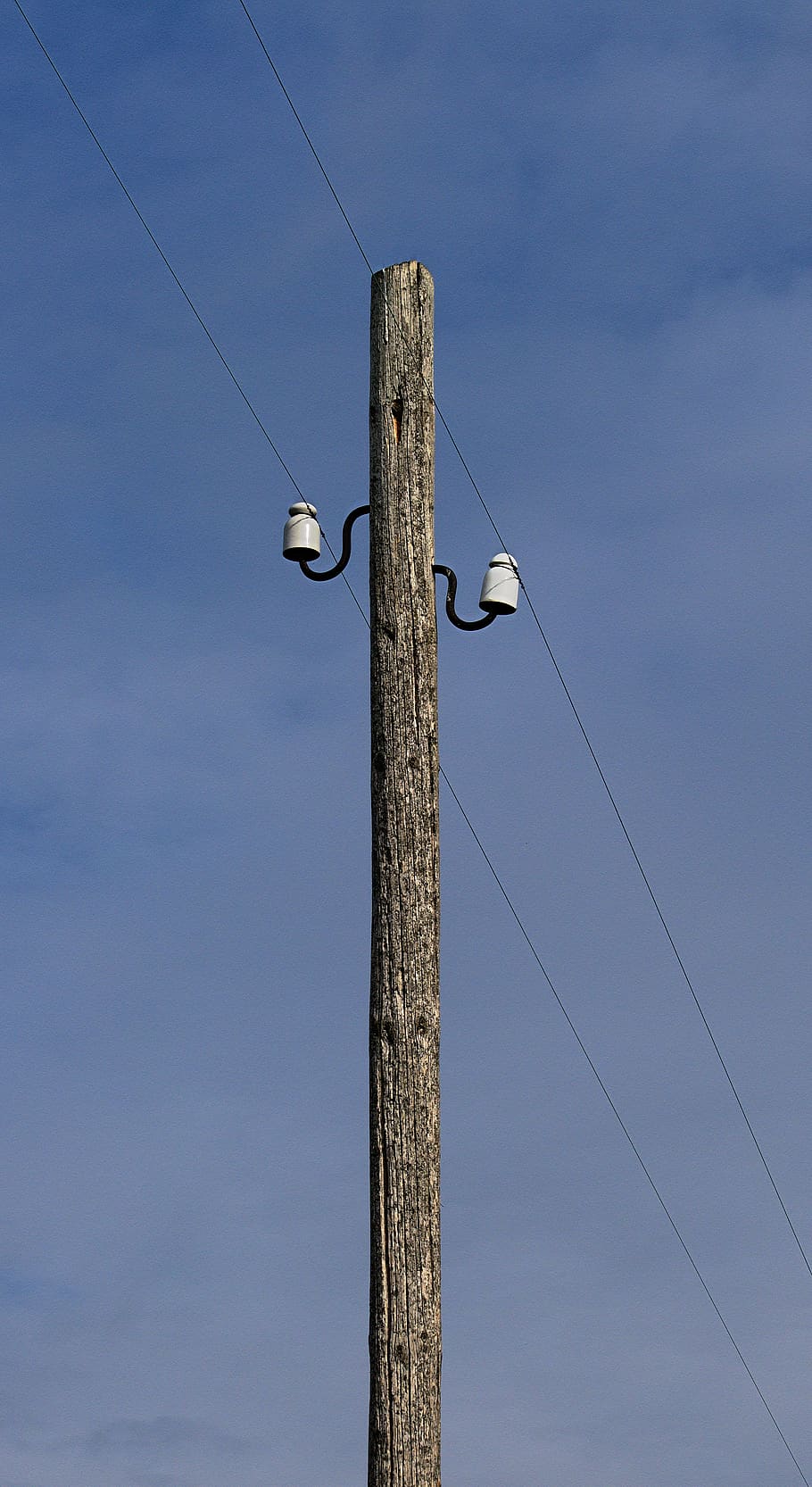 telephone pole, telegraph pole, overhead line, mast, aboveground, the telephone line, telephone line, telephone network, insulators, wooden mast