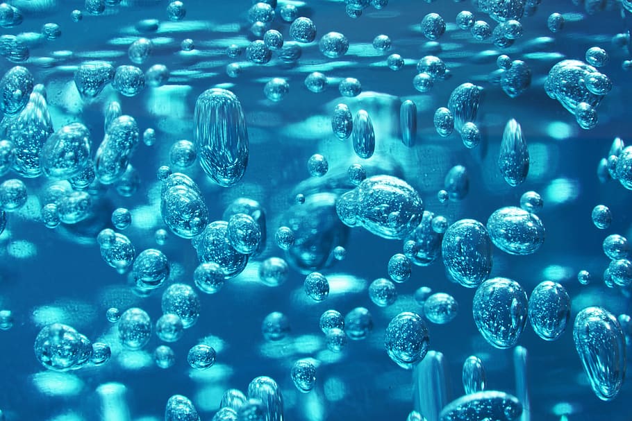 resumen, azul, burbuja, espuma, gelatina, macro, textura, agua, líquido, color
