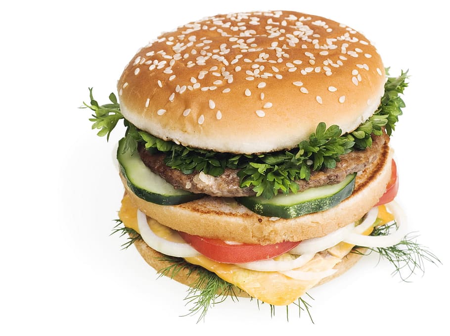 daging sapi, roti, burger, kalori, lezat, cepat, makanan cepat saji, makanan, segar, panggang