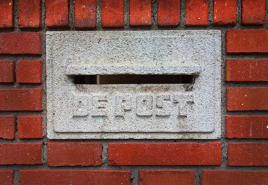 mail box, letter box, in wall letterbox, stone letter box, postal, messages, letters, communication, postbox, correspondence