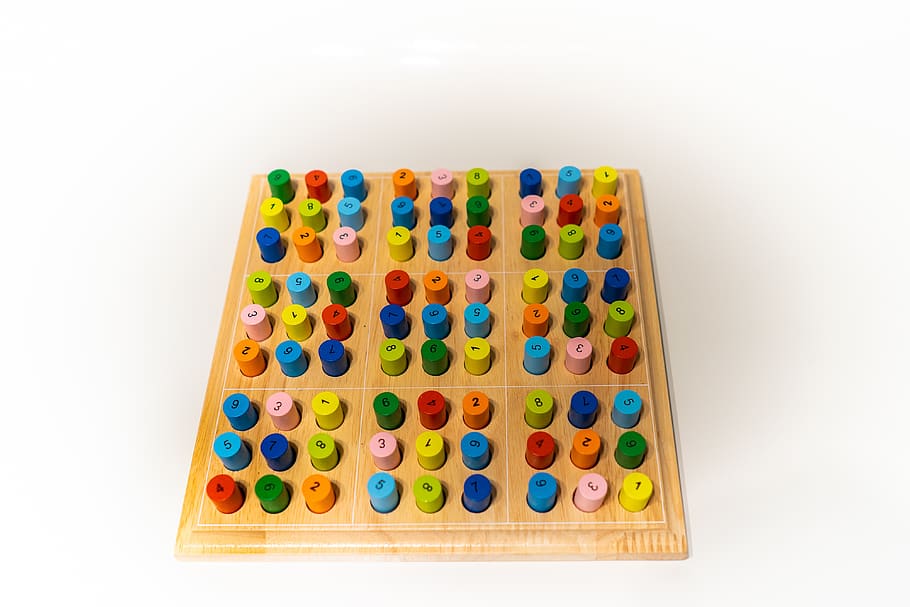 board game, sokodku, board, play, strategy, target, success, white, multi colored, white background
