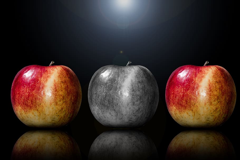 manzana, fruta, selección, especialmente, característica especial, única, fe, singularidad, individualidad, excelente