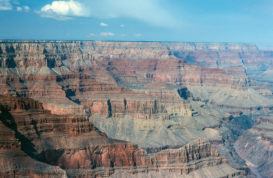 vista, grand, canyon, arizona, américa, nuvens, colorado, deserto, erosão, formação