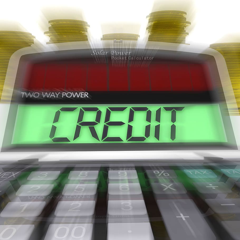 kredit, dihitung, berarti uang pinjaman, pembiayaan, pinjaman, kalkulator, uang tunai, hutang, keuangan, pinjaman keuangan