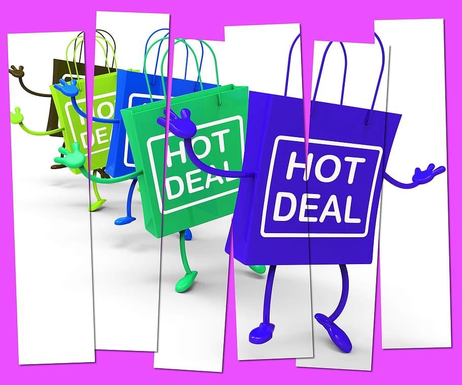hot, deal shopping bag, shows, sales, bargains, deals, bag, bargain, best, best price