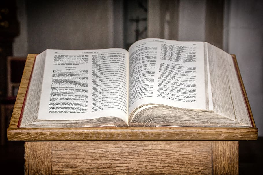 book, holy scripture, bible, lectern, desk, religion, christianity, holy, font, believe