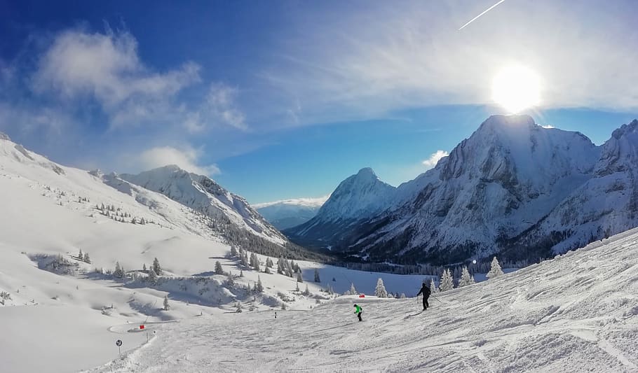 tirol, snow, skiing, austria, alpine, landscape, mountain, winter, mountains, ski