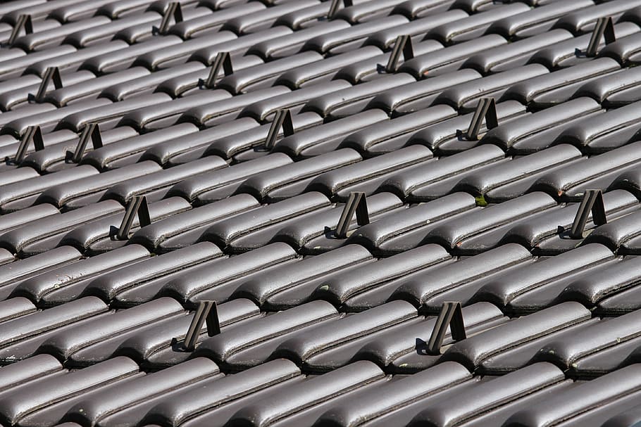 roof tiles, roof, covered, tile, roof shingles, housetop, concrete, shiny, house, roofing