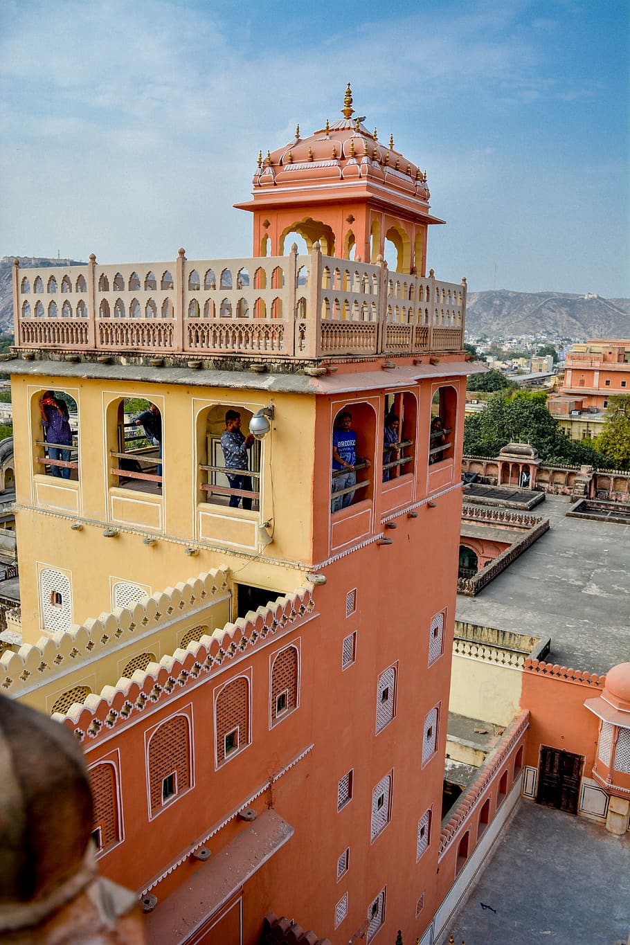 jaipur, rajasthan, india, history, monument, albert hall, sky, cloudy sky, pigeon, historical site