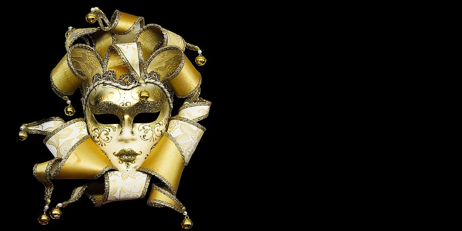 carneval, carnaval, máscara, dorado, ornamento, fantasía, arte, ojos, máscara de carnaval, vestido